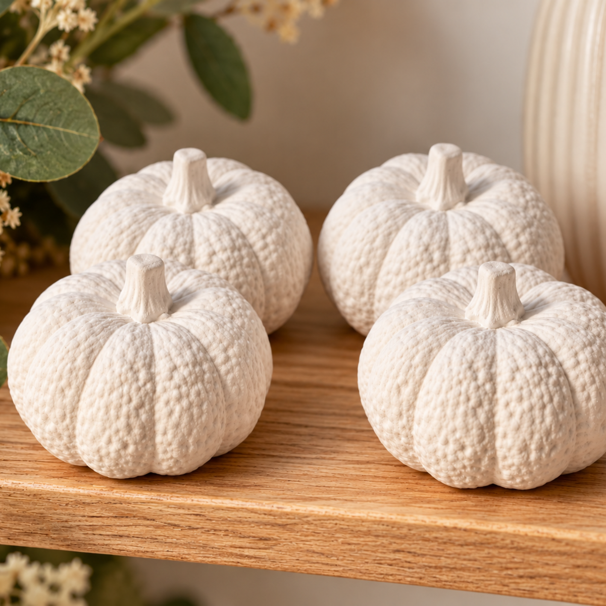 Pumpkin Aroma Stones Set of 4, Handmade Autumn Home Fragrance, Scented Pumpkin Décor,
