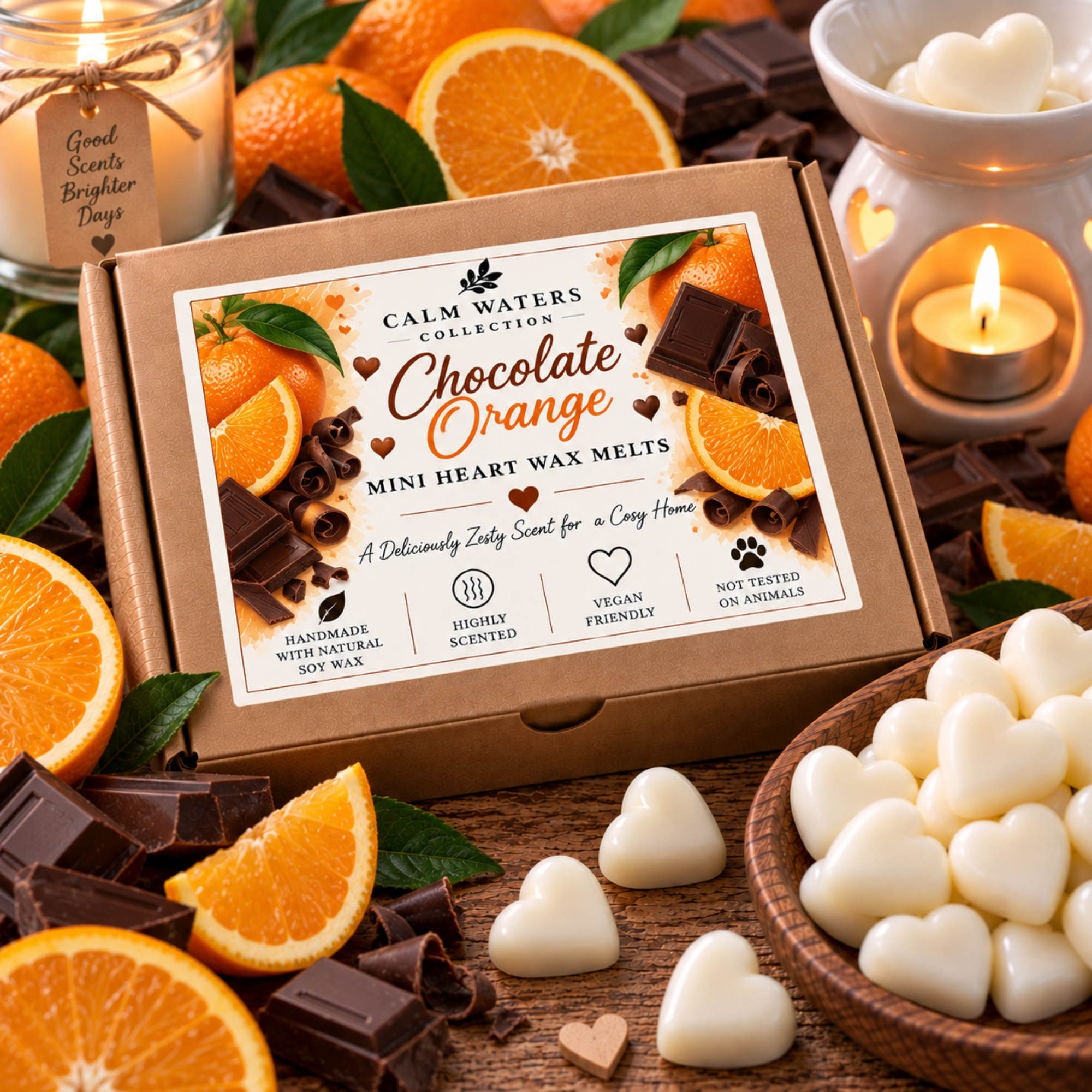 100g Soy Wax Melts Gift Box – Handmade Scented Mini Wax Melts – Vegan Home Fragrance Gift