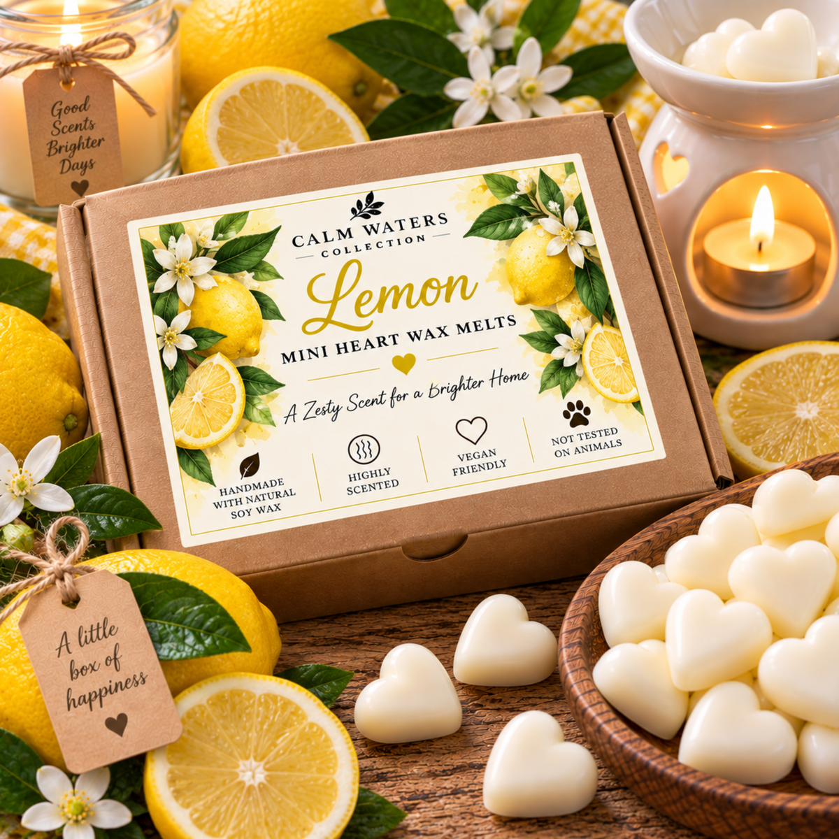 100g Soy Wax Melts Gift Box – Handmade Scented Mini Wax Melts – Vegan Home Fragrance Gift