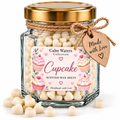 Cupcake Wax Melts, Tiny Heart Soy Wax Melts in Glass Gift Jar, Sweet Vanilla Scented Handmade Home Fragrance Gift
