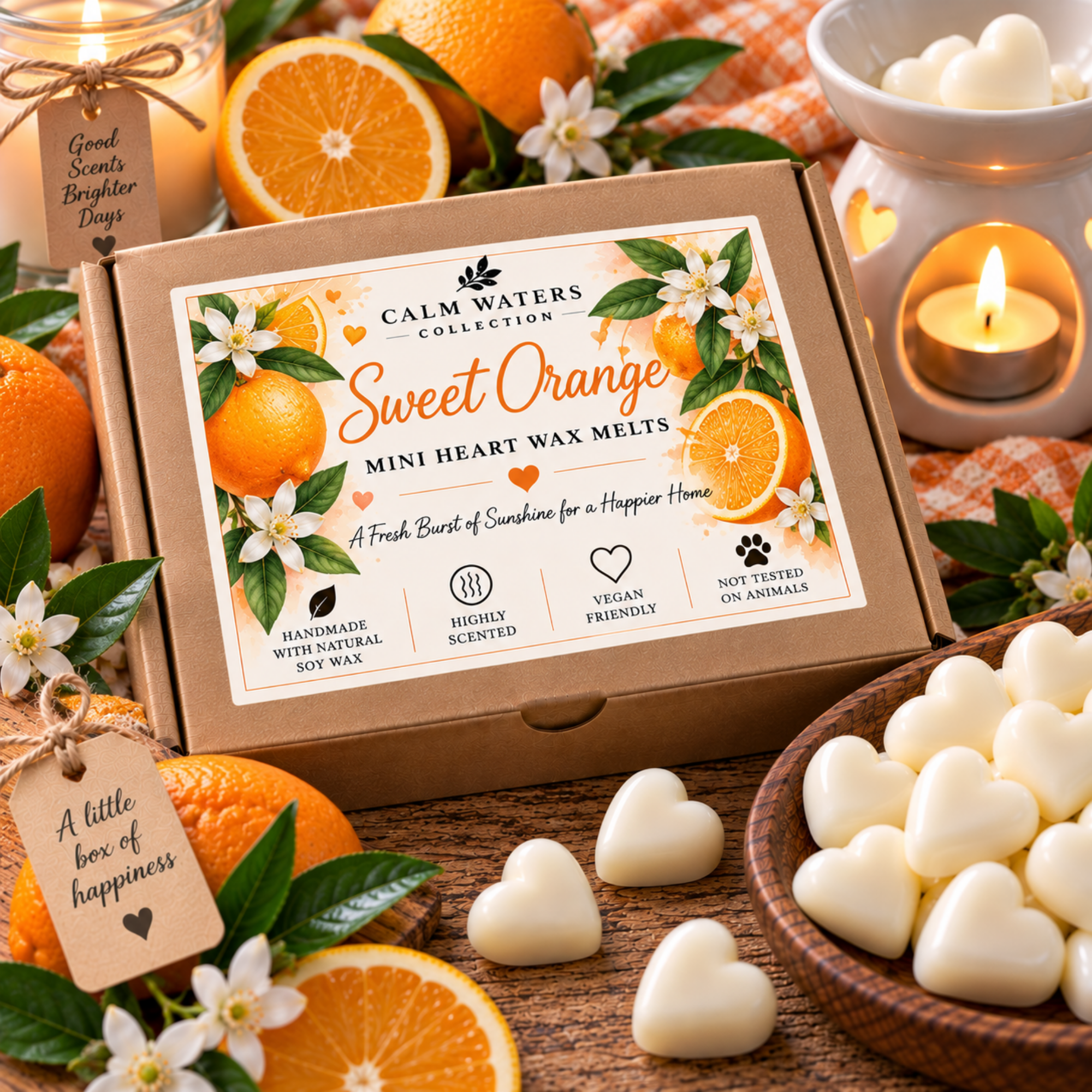 100g Soy Wax Melts Gift Box – Handmade Scented Mini Wax Melts – Vegan Home Fragrance Gift