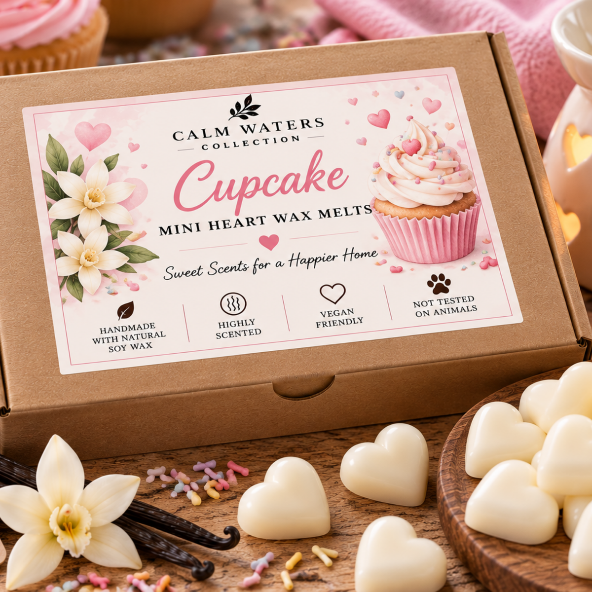 100g Soy Wax Melts Gift Box – Handmade Scented Mini Wax Melts – Vegan Home Fragrance Gift