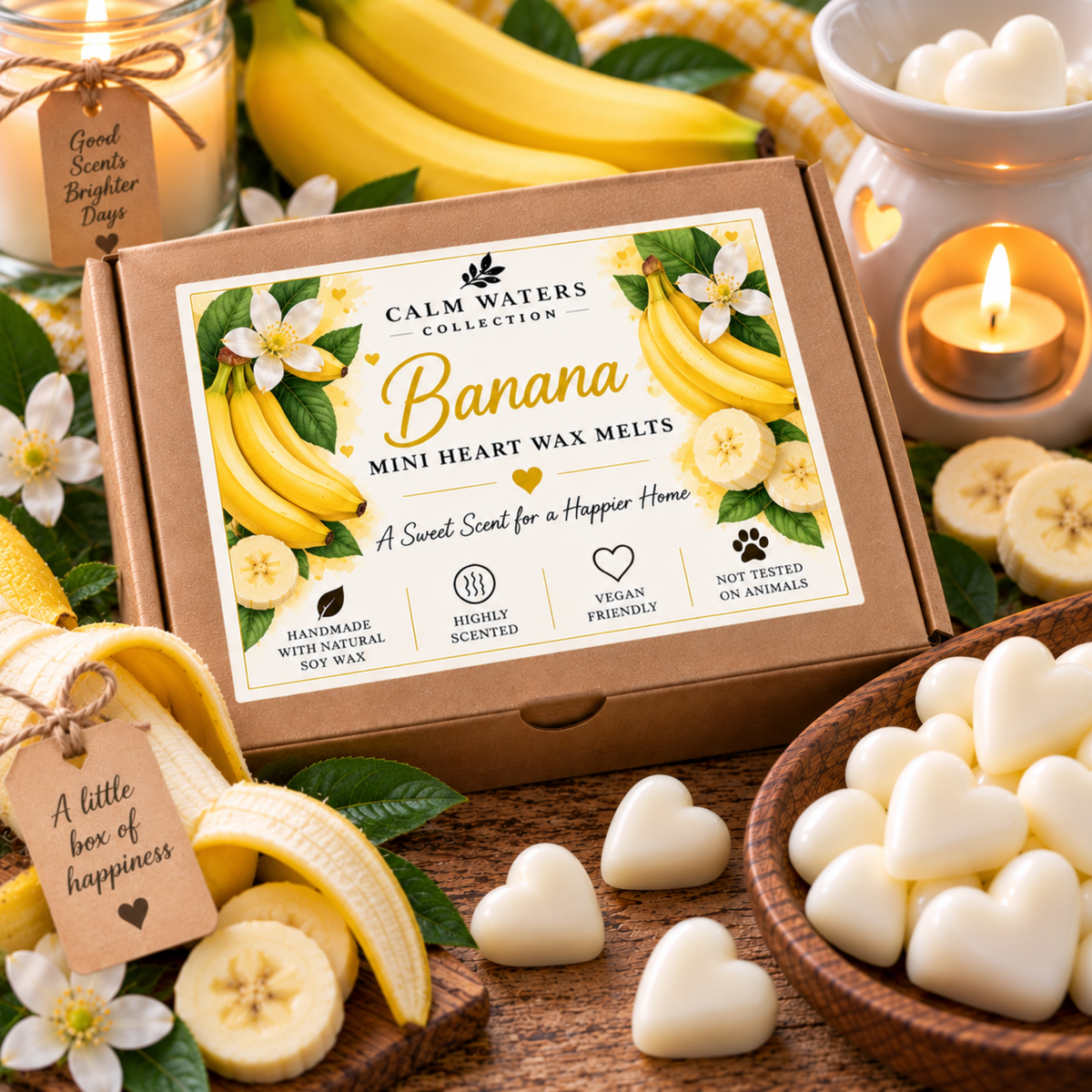 100g Soy Wax Melts Gift Box – Handmade Scented Mini Wax Melts – Vegan Home Fragrance Gift