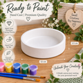 Paint Your Own Trinket Dish Kit | Hand Cast Craft Kit | DIY Painting Set | Acrylic Paints & Brushes | Creative Gift | Handmade
