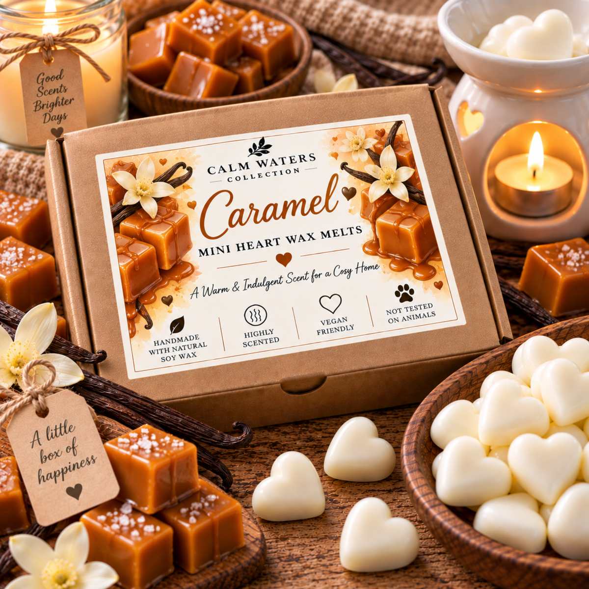 100g Soy Wax Melts Gift Box – Handmade Scented Mini Wax Melts – Vegan Home Fragrance Gift