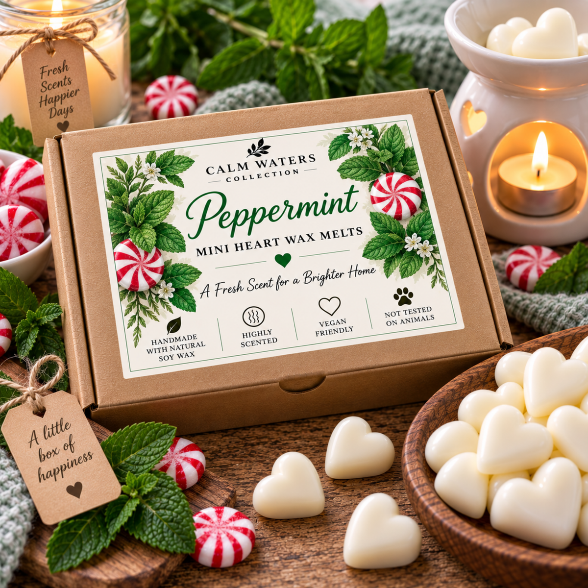 100g Soy Wax Melts Gift Box – Handmade Scented Mini Wax Melts – Vegan Home Fragrance Gift