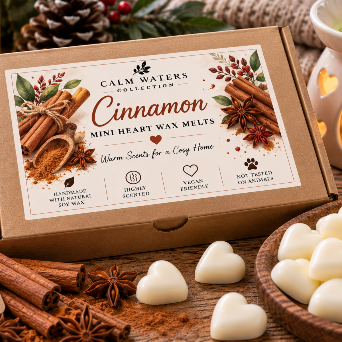 100g Soy Wax Melts Gift Box – Handmade Scented Mini Wax Melts – Vegan Home Fragrance Gift
