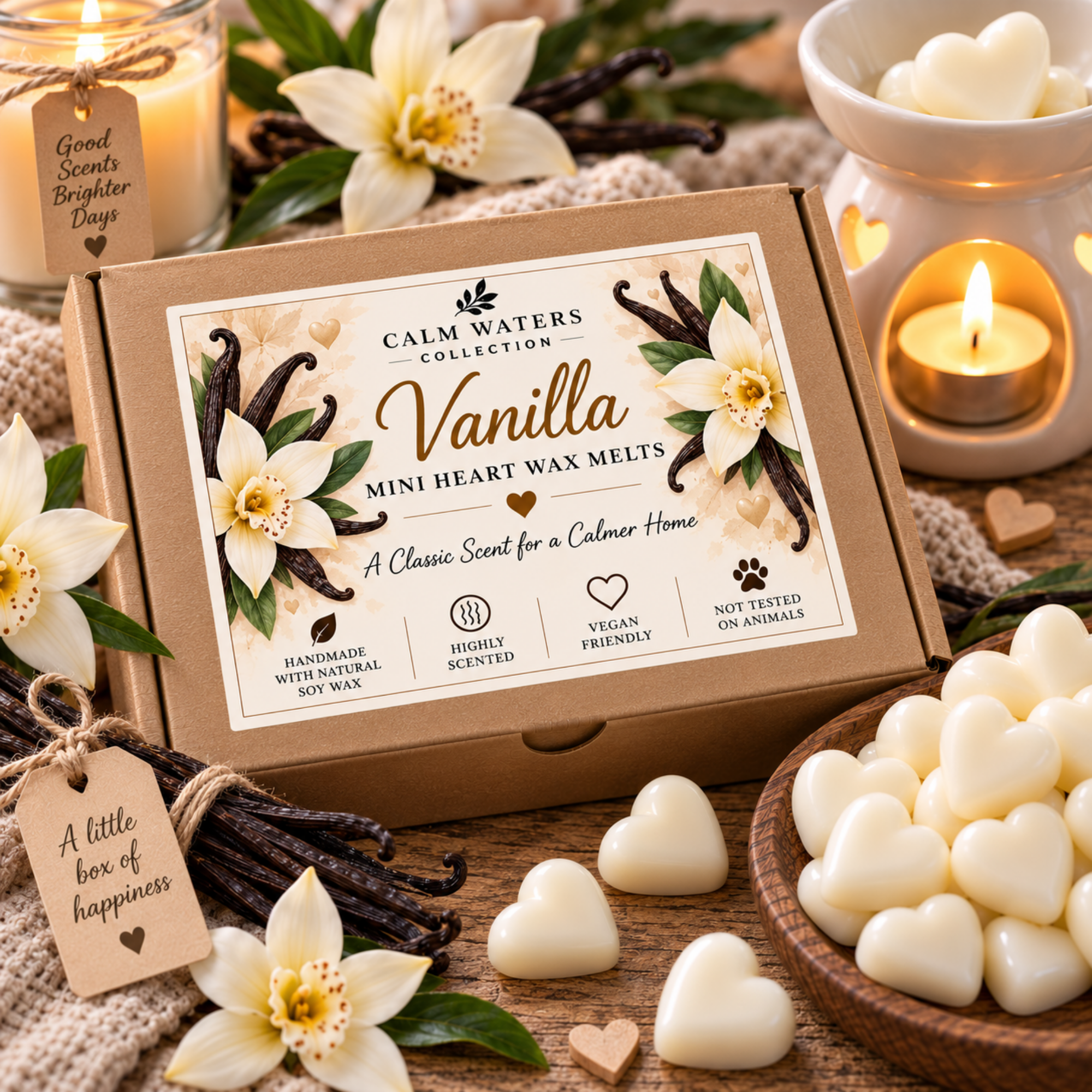 100g Soy Wax Melts Gift Box – Handmade Scented Mini Wax Melts – Vegan Home Fragrance Gift