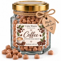 Coffee Wax Melts, Tiny Heart Soy Wax Melts in Glass Gift Jar, Highly Scented Handmade Home Fragrance Gift
