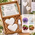 Aroma Stone Fridge Magnets Set of 2, Heart Scented Magnets, Reusable Home Fragrance, Fragrance Spray Included, Handmade Gift