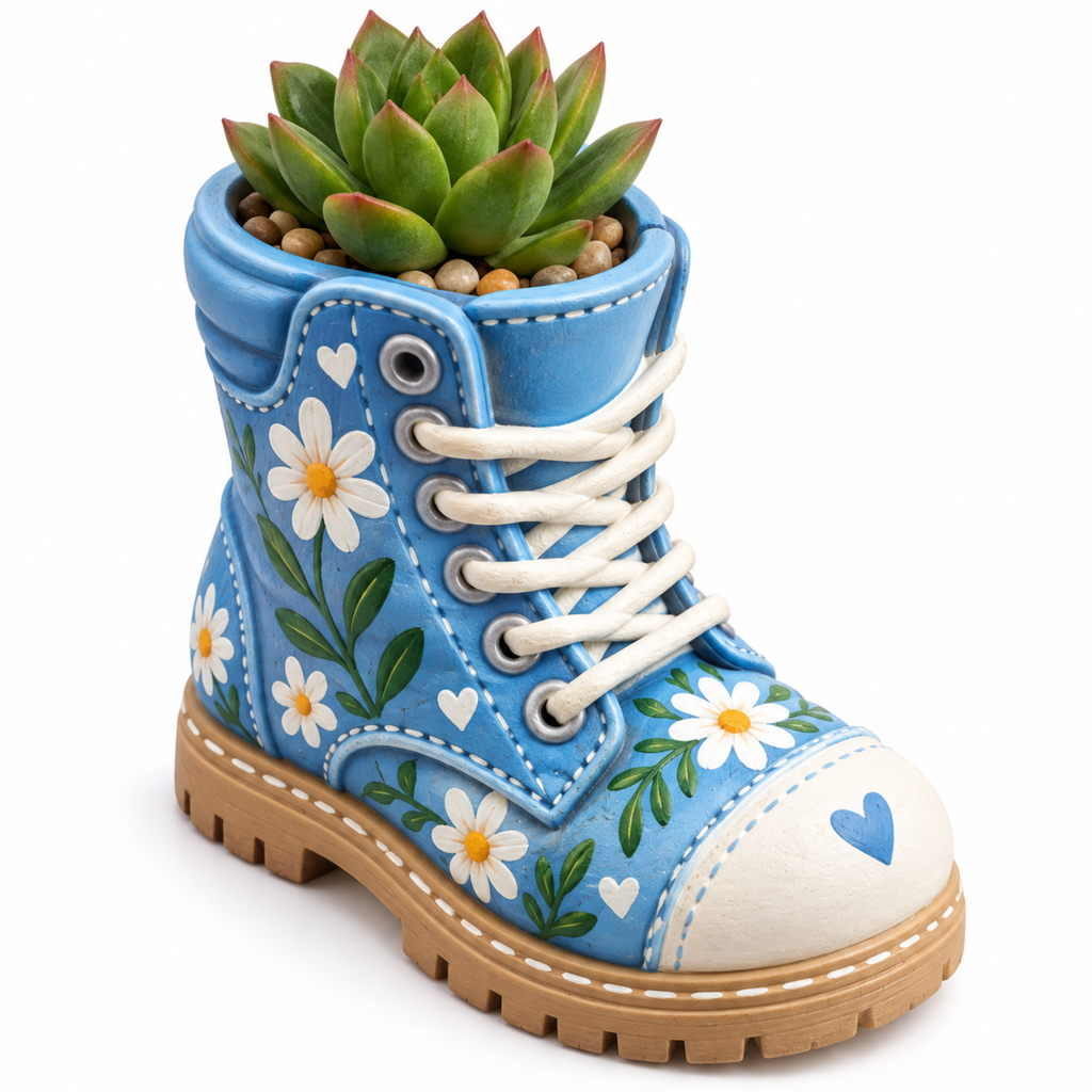 Paint Your Own Boot Kit | DIY Craft Kit | Boot Planter Painting Set | Creative Gift | Pottery Style Painting Kit | Craft Activity