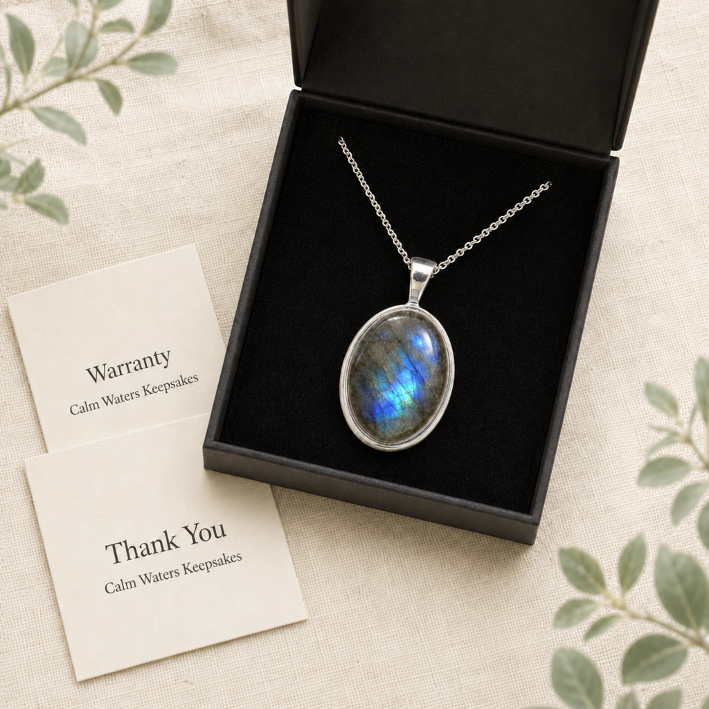 Natural Gemstone Necklace for Women, Sterling Silver Oval Stone Pendant, Choice of Gemstone, Optional Chain, Gift for Her