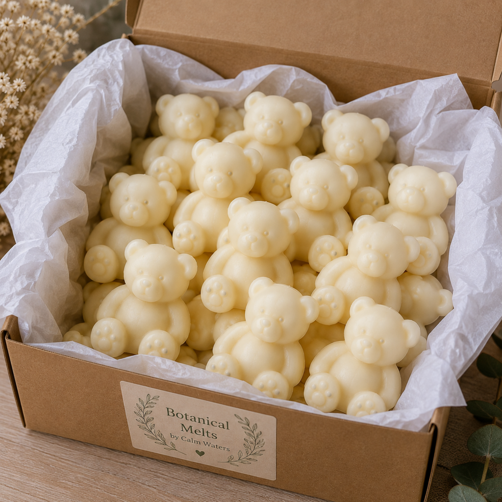 Teddy Bear Wax Melts – Box of 20 Scented Soy Wax Teddies – Choose Your Fragrance – Handmade Home Fragrance Gift