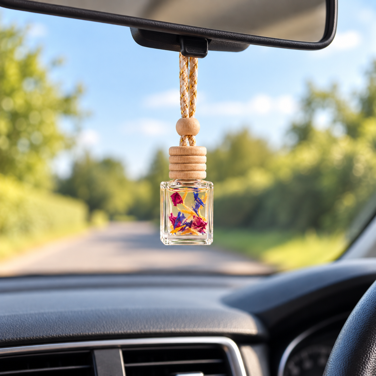 Personalised Hanging Fragrance Diffuser | Wedding & Party Favours | Car, Wardrobe Freshener | Dried Flower Gift | Custom 8ml Diffuser