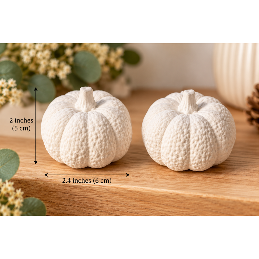 Pumpkin Aroma Stones Set of 4, Handmade Autumn Home Fragrance, Scented Pumpkin Décor,