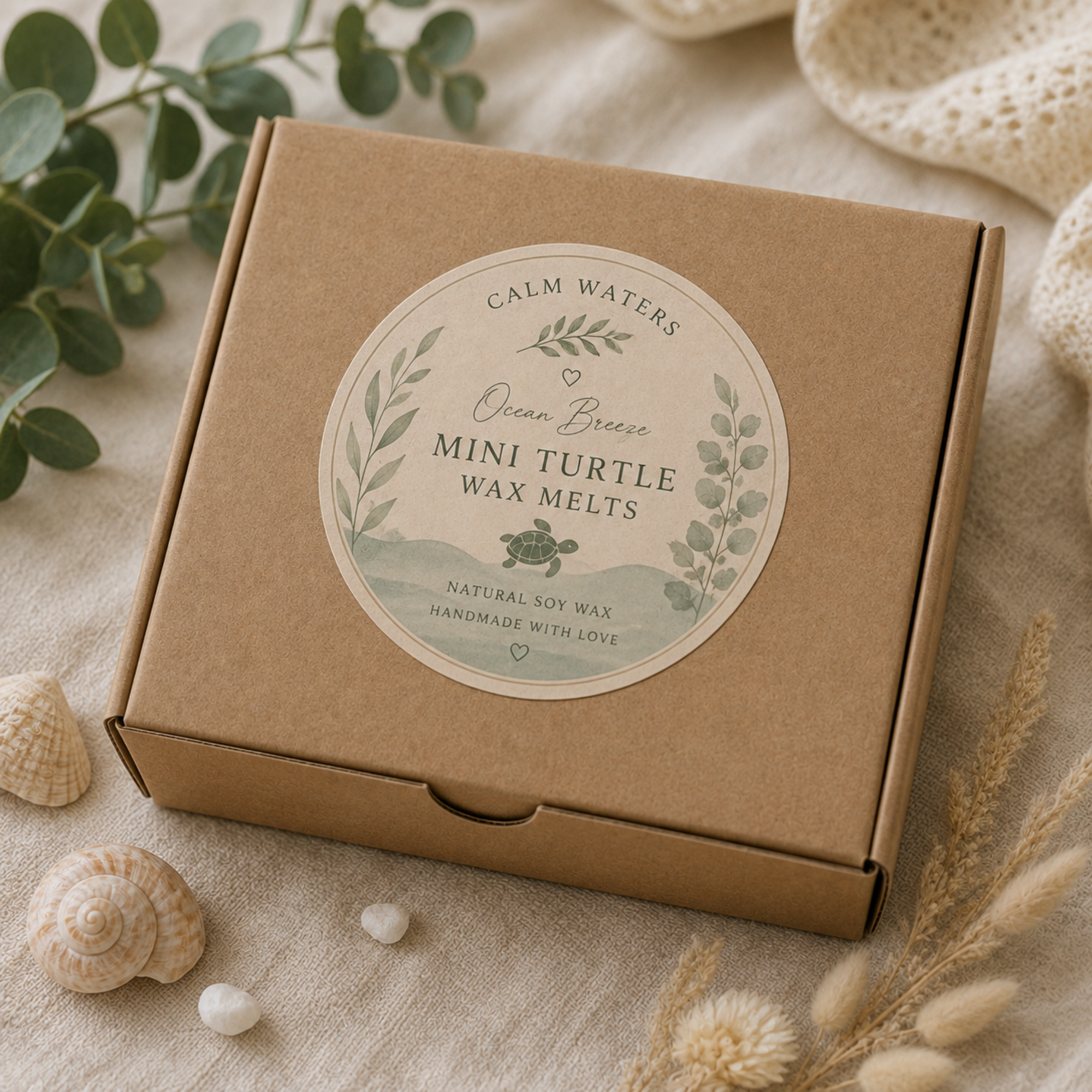 Mini Turtle Wax Melts, Handmade Soy Wax Melts,  Scented Melts, Coastal Home Fragrance Gift, Turtle Lover Gift