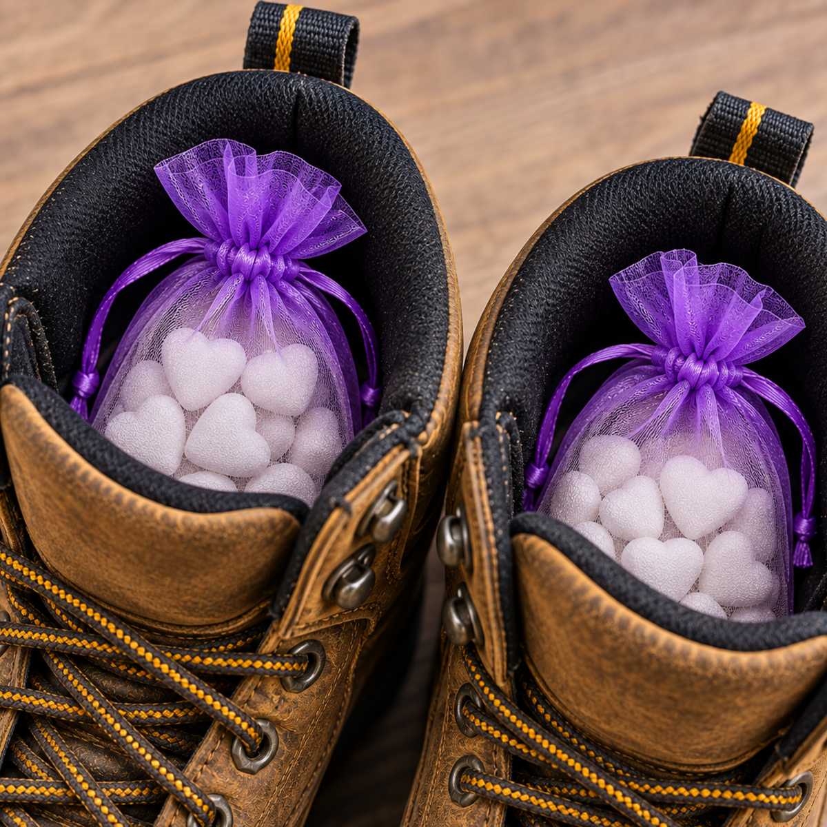 Pair of Shoe Fresheners | 2 Scented Aroma Stone Bags | Trainer & Work Boot Fresheners | Reusable Shoe Deodorisers