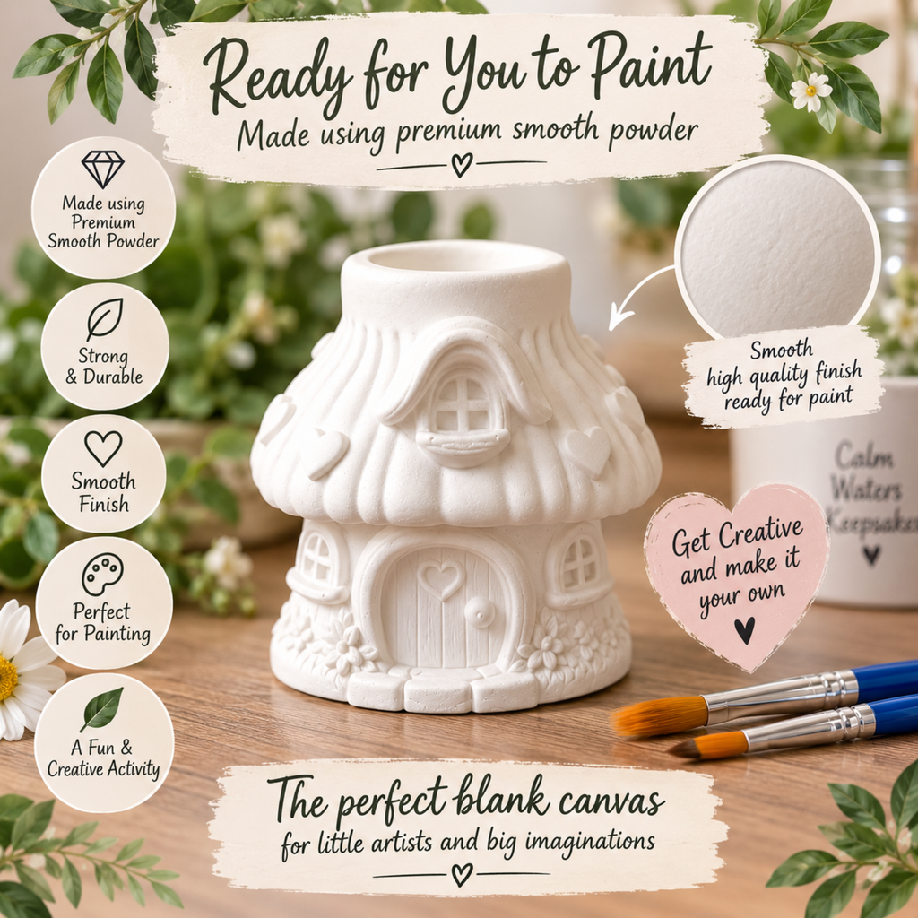 Paint Your Own Mushroom House Kit | Fairy House Craft Kit | DIY Painting Set