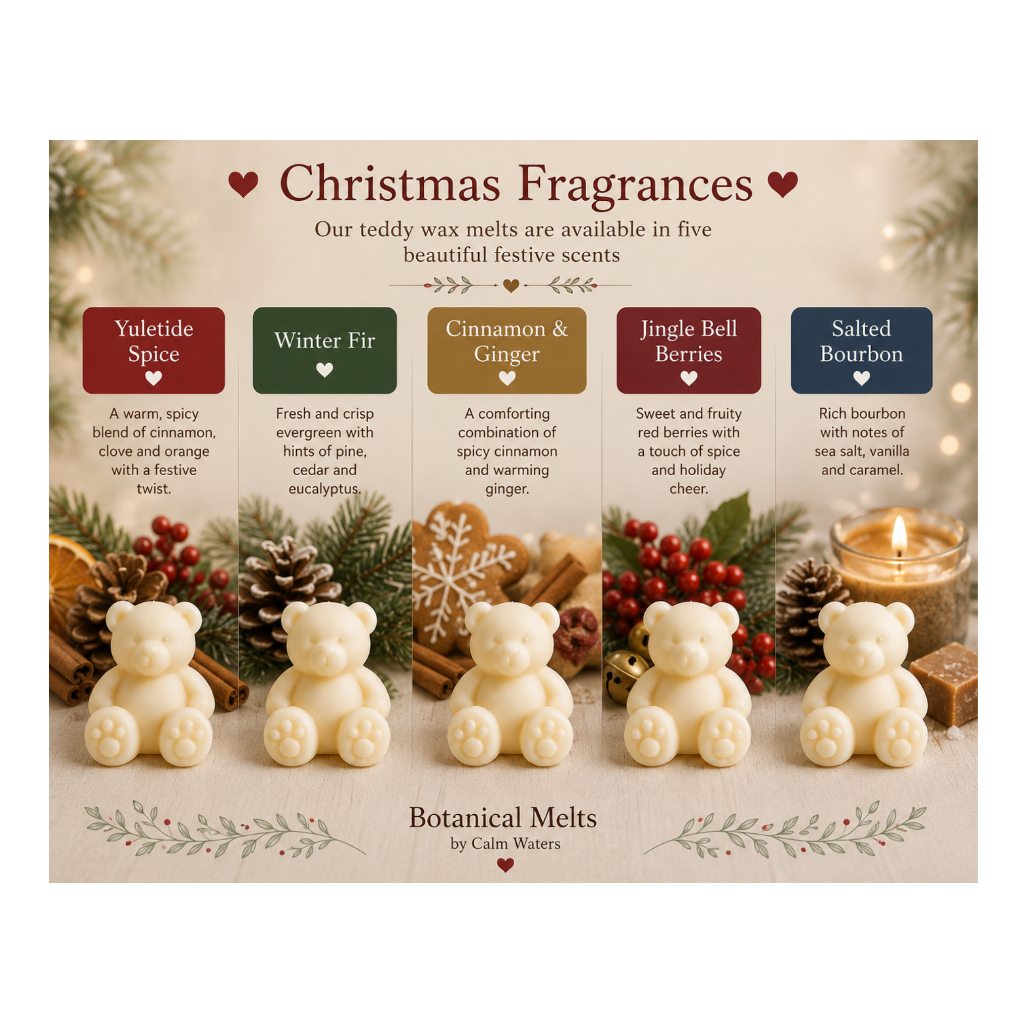 Teddy Bear Wax Melts – Box of 20 Scented Soy Wax Teddies – Choose Your Fragrance – Handmade Home Fragrance Gift
