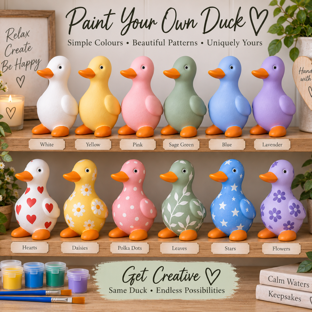 Paint Your Own Duck Kit | DIY Painting Craft Kit | Duck Ornament | Creative Craft Gift | Adult & Teen Painting Activity