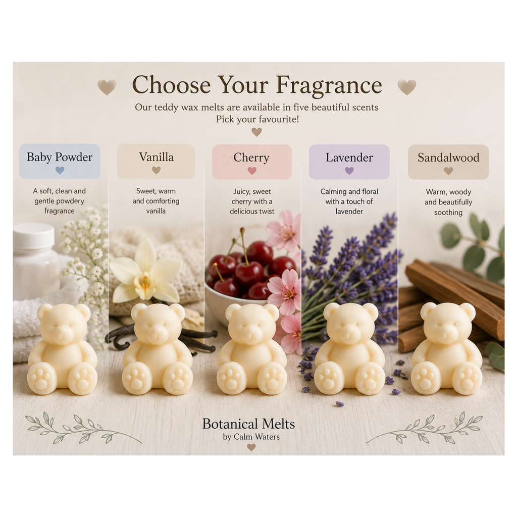 Teddy Bear Wax Melts – Box of 20 Scented Soy Wax Teddies – Choose Your Fragrance – Handmade Home Fragrance Gift