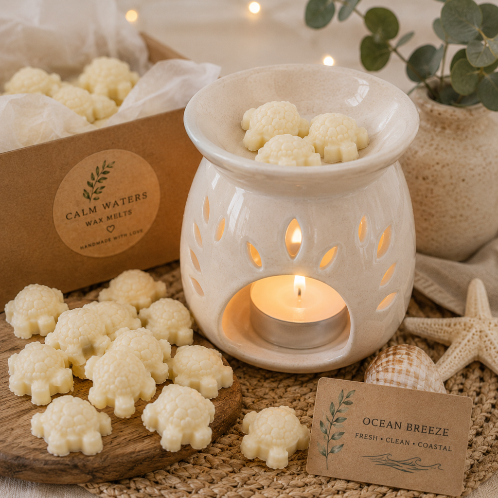 Mini Turtle Wax Melts, Handmade Soy Wax Melts,  Scented Melts, Coastal Home Fragrance Gift, Turtle Lover Gift