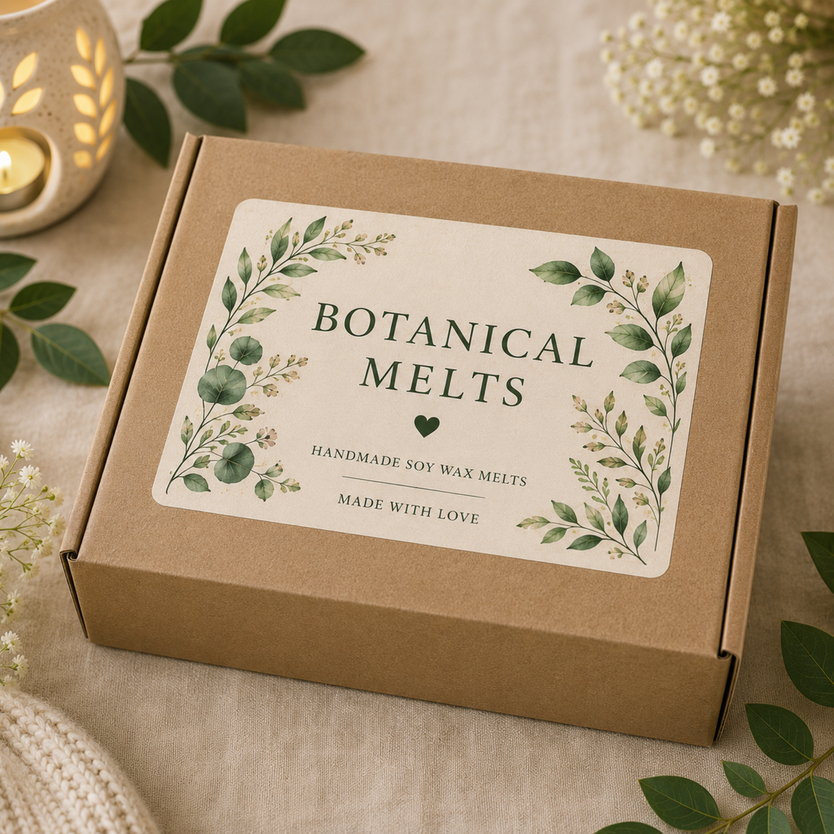 Botanical Wax Melts – Handmade Soy Wax Melt Cubes – Choose Your Fragrance – Scented Home Fragrance Gift Box