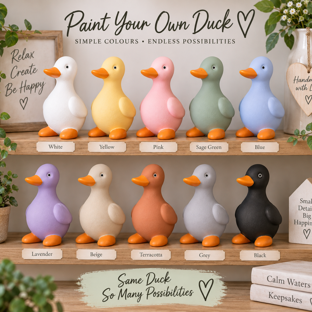 Paint Your Own Duck Kit | DIY Painting Craft Kit | Duck Ornament | Creative Craft Gift | Adult & Teen Painting Activity