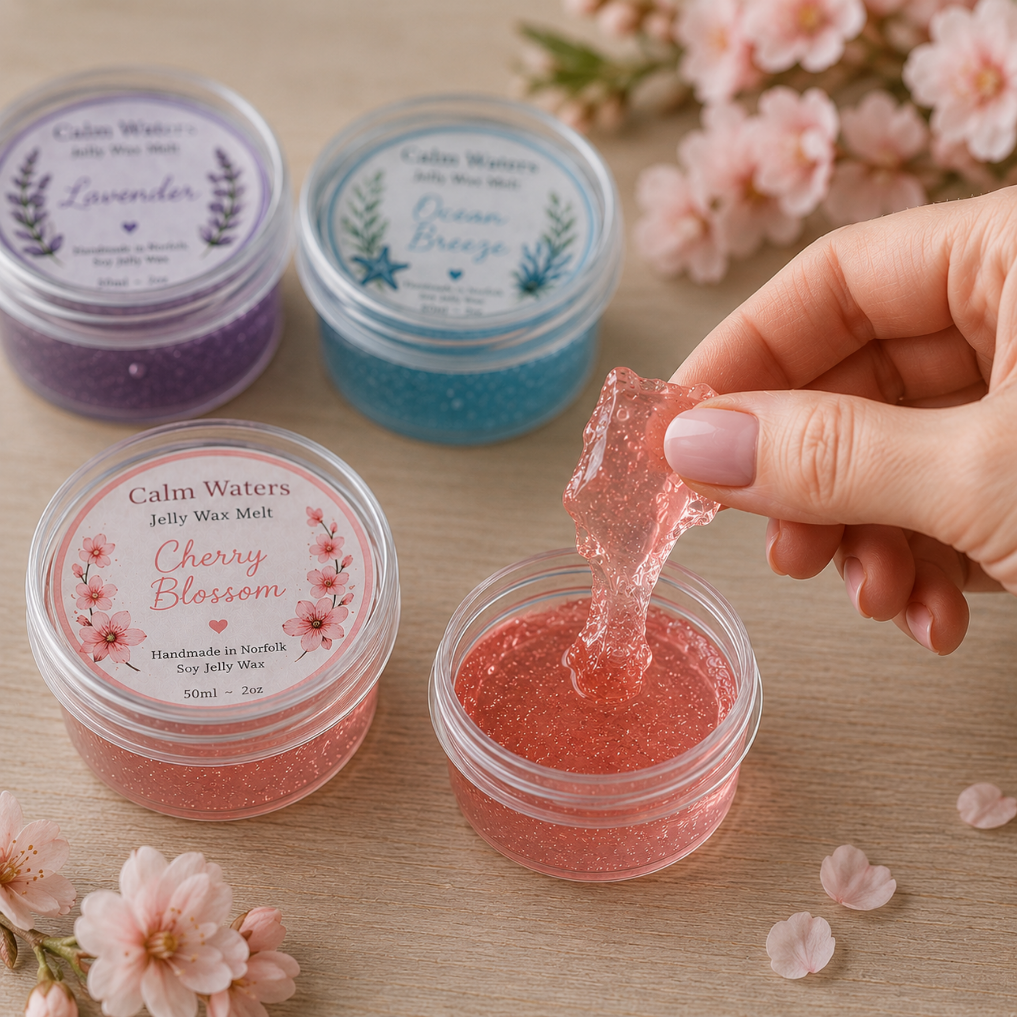 Highly Scented Jelly Wax Melt Pot – Reusable Gel Wax Melt – Choice of Fragrance – Handmade Home Fragrance
