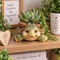 Paint Your Own Tortoise Planter Kit | Hand Cast DIY Painting Kit | Succulent Pot |