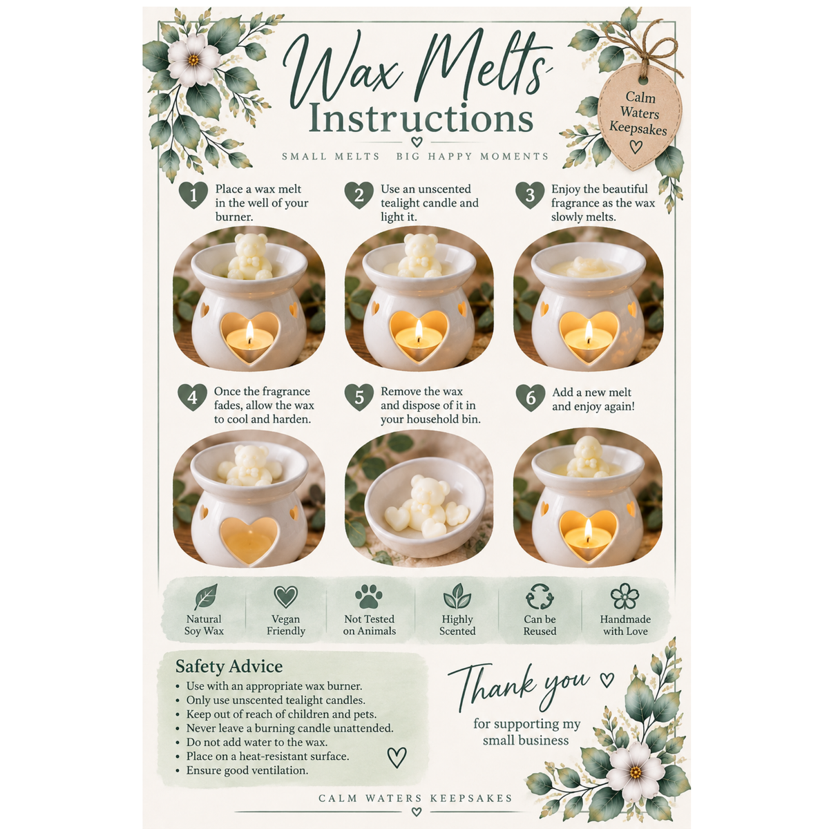 teddy Bear Wax Melts Gift Box