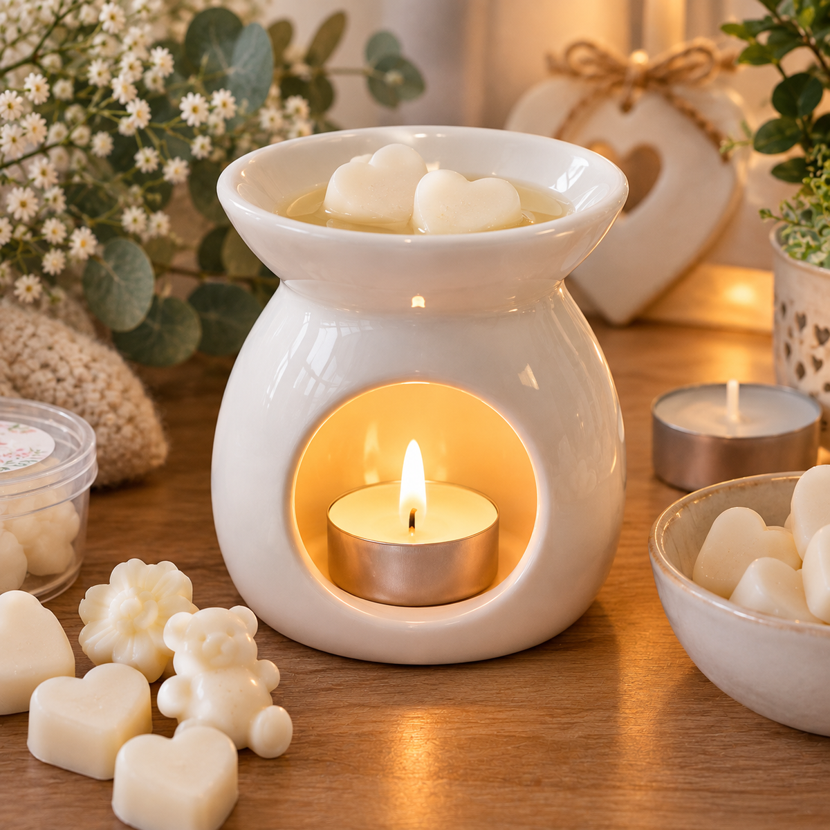 Wax Melt Starter Kit Gift Box – Small or Large or Extra large– Wax Burner, Soy Wax Melts, Jelly Melt & Tealight – Home Fragrance Gift
