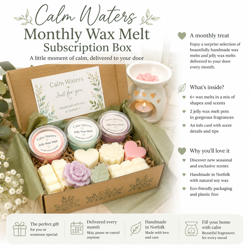 Calm Waters Monthly Wax Melt Subscription Box