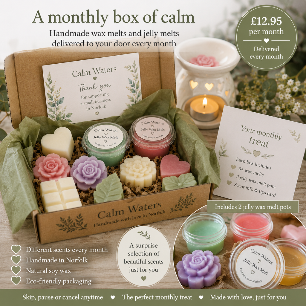 Calm Waters Monthly Wax Melt Subscription Box