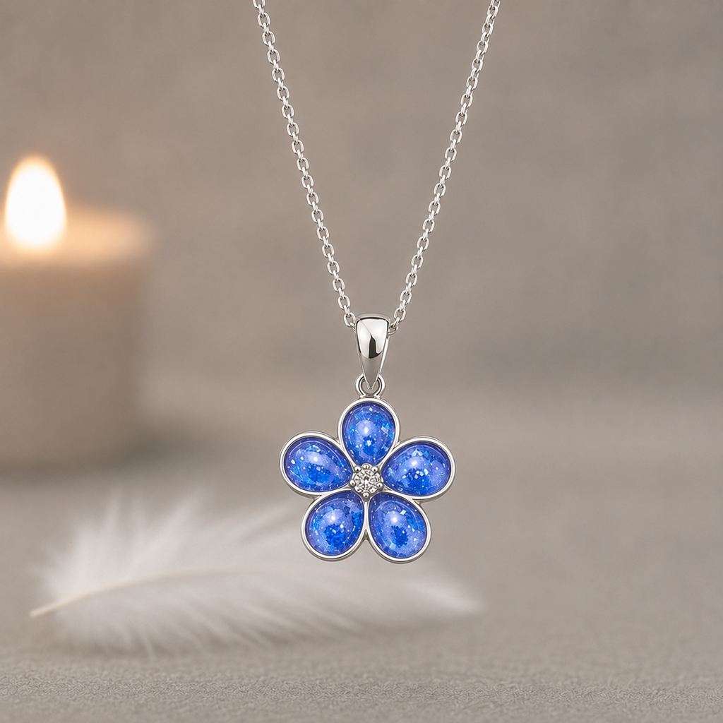 Flower Memorial Jewellery, Custom Resin Keepsake Pendant  20mm