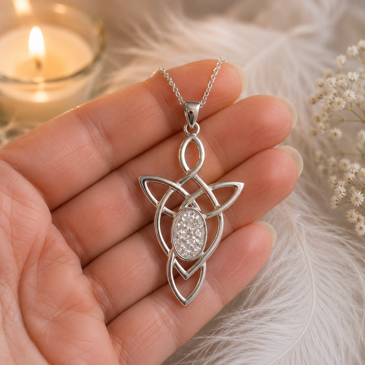Celtic Style Diamond Dust pendant
