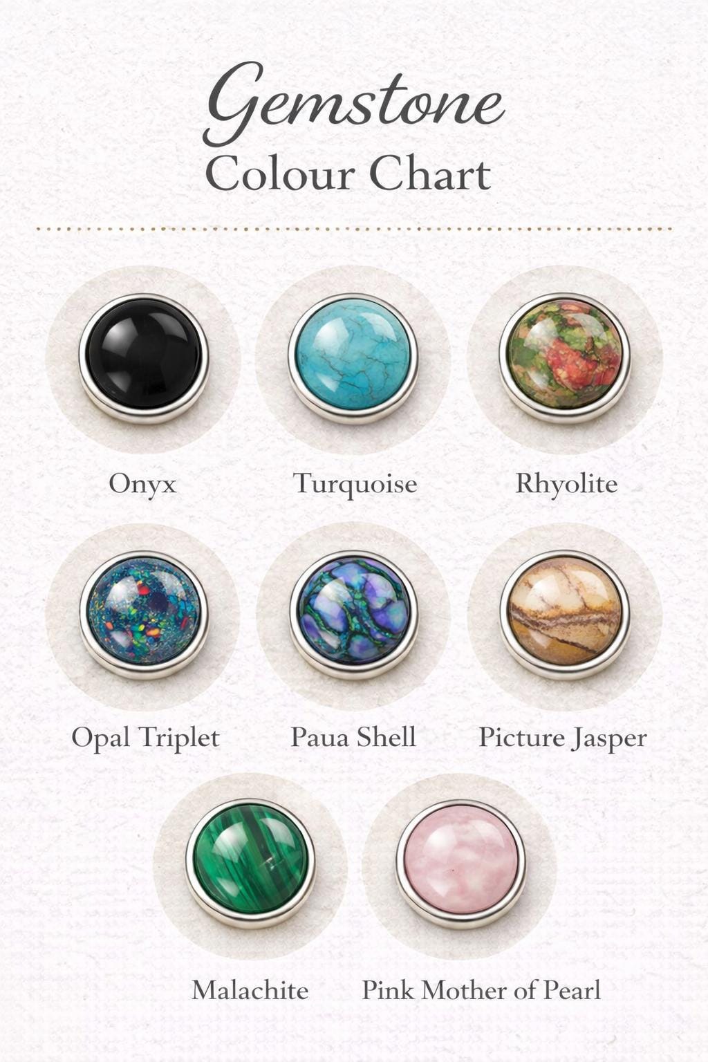 Adjustable Sterling Silver Gemstone Ring – Natural Stone Design