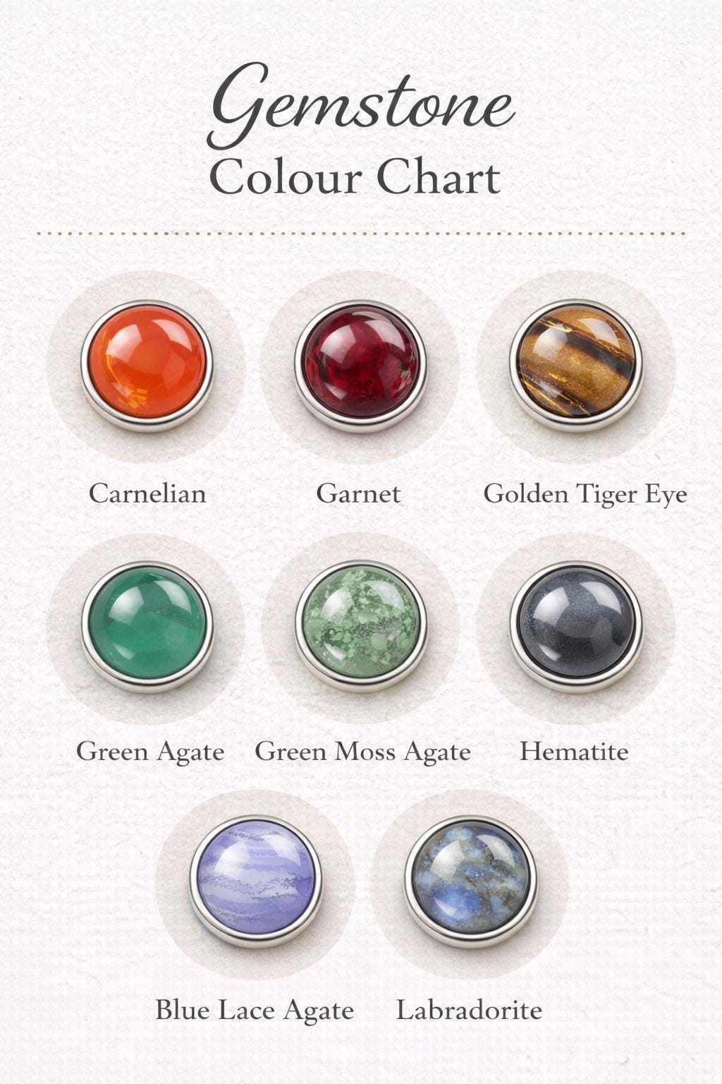 Adjustable Sterling Silver Gemstone Ring – Natural Stone Design