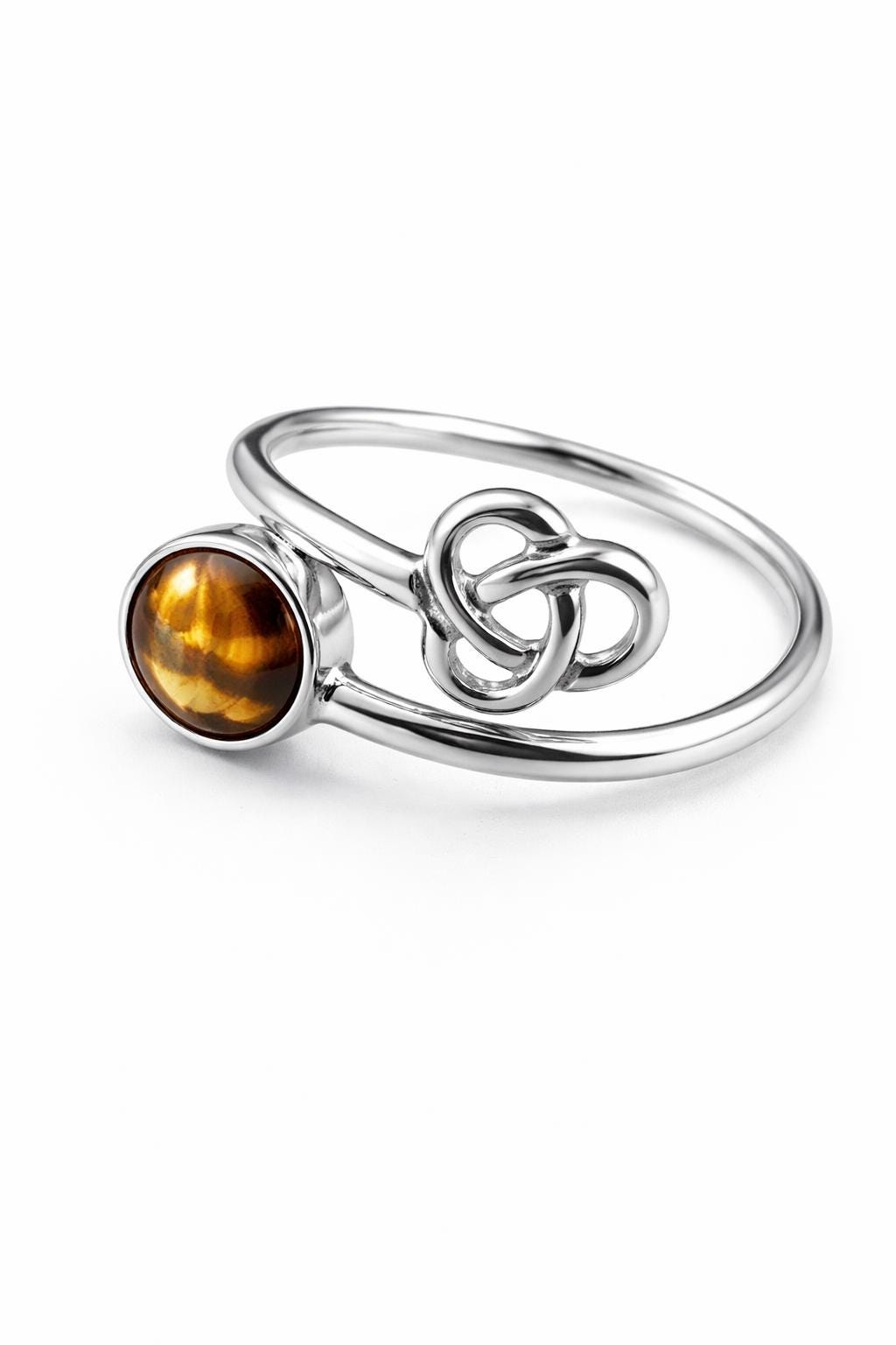 Adjustable Sterling Silver Gemstone Ring – Natural Stone Design