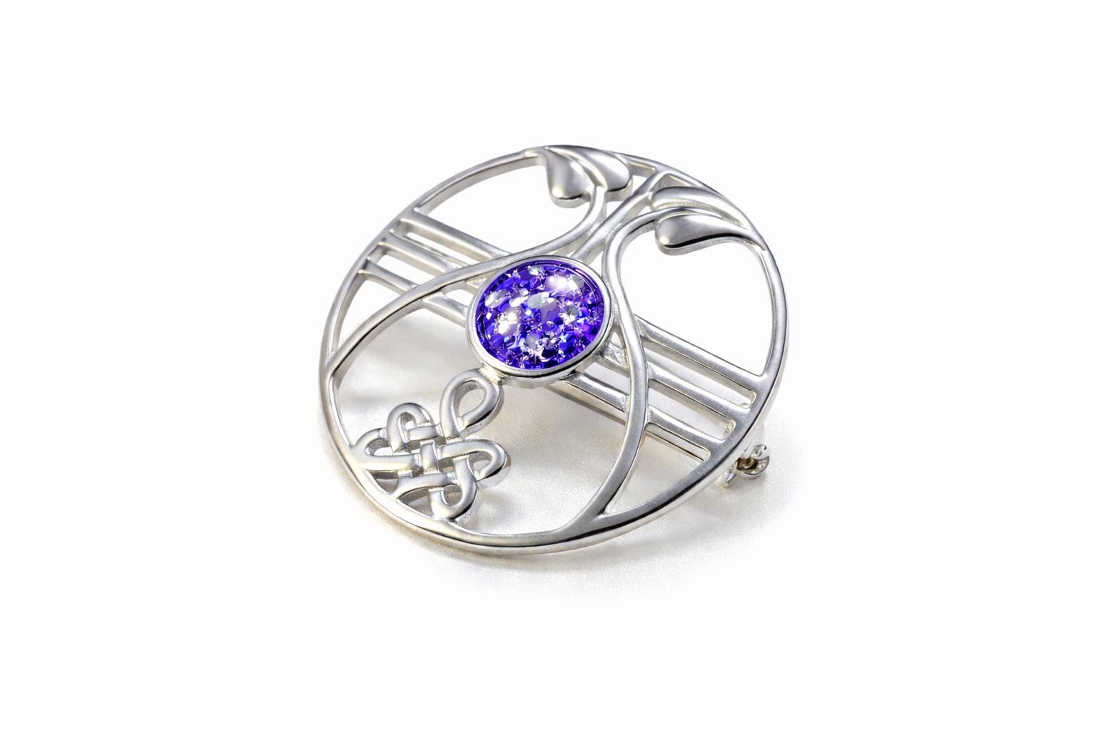 Pet Memorial Brooch Ashes Hair Fur – 30mm Sterling Silver Keepsake, Cremation Jewellery Gift