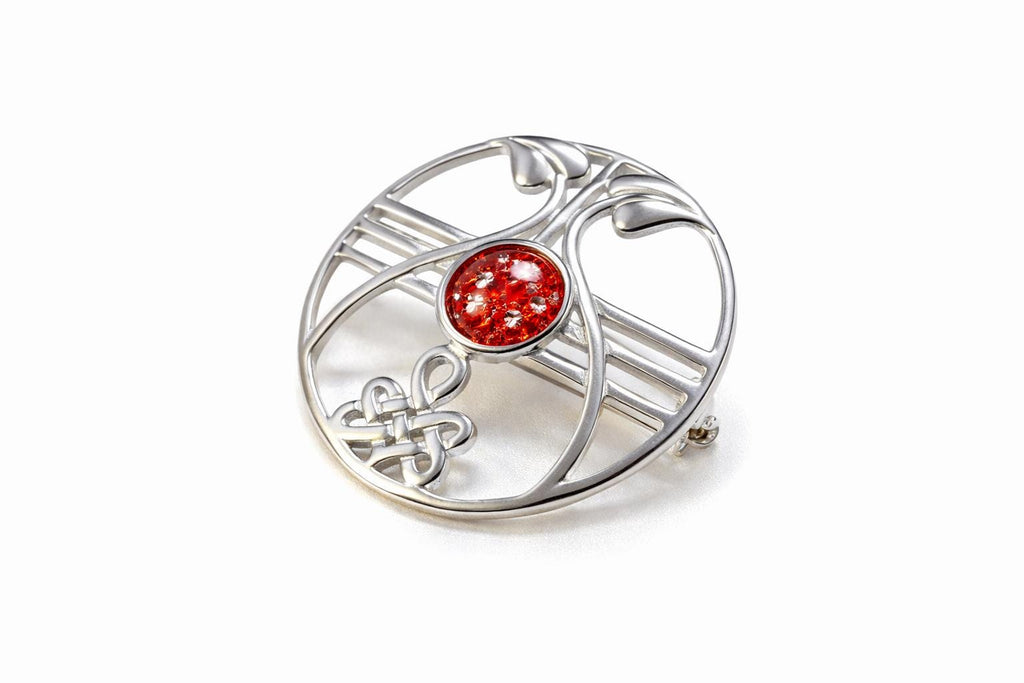 Pet Memorial Brooch Ashes Hair Fur – 30mm Sterling Silver Keepsake, Cremation Jewellery Gift