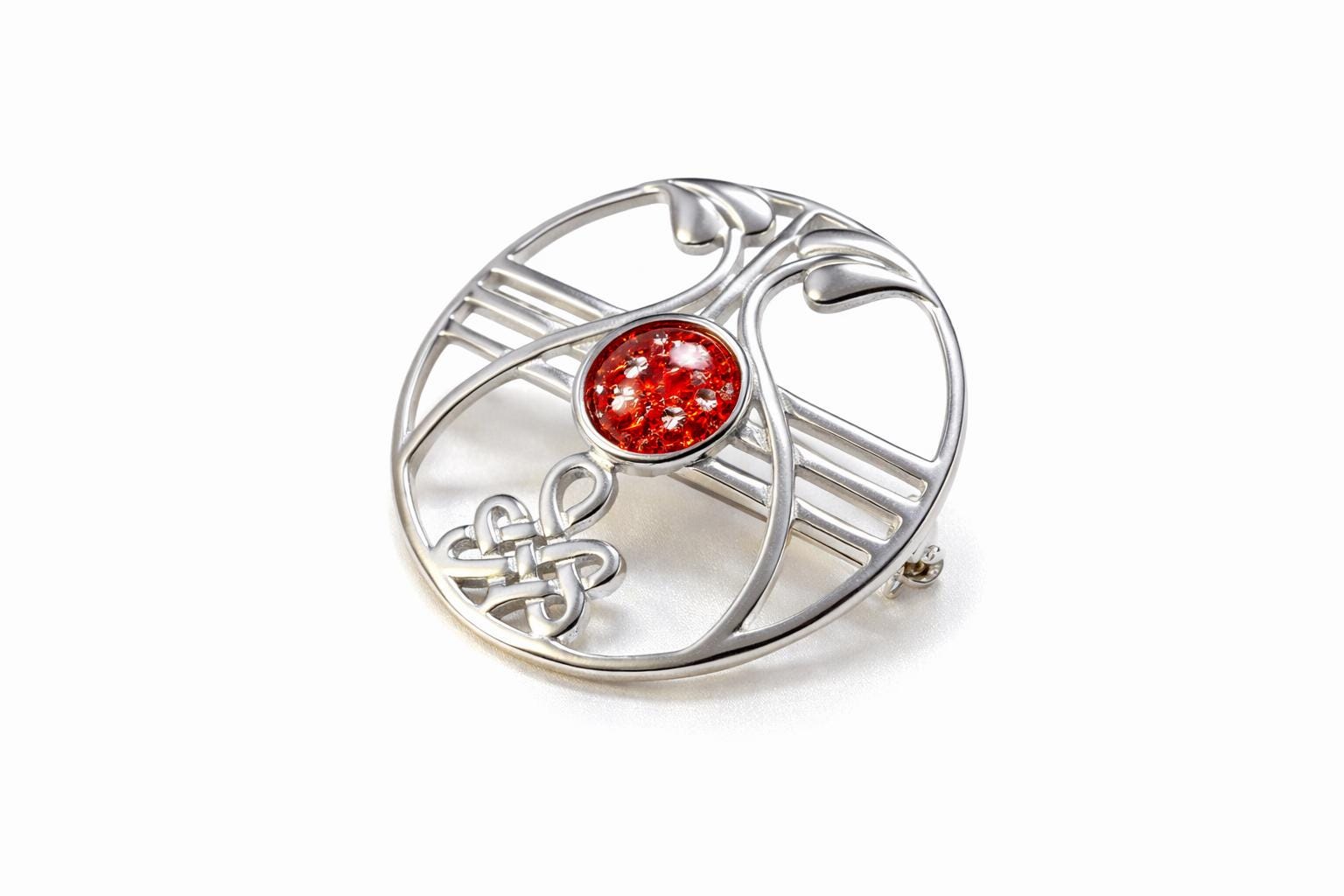 Pet Memorial Brooch Ashes Hair Fur – 30mm Sterling Silver Keepsake, Cremation Jewellery Gift