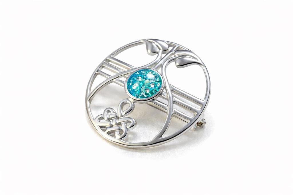 Pet Memorial Brooch Ashes Hair Fur – 30mm Sterling Silver Keepsake, Cremation Jewellery Gift
