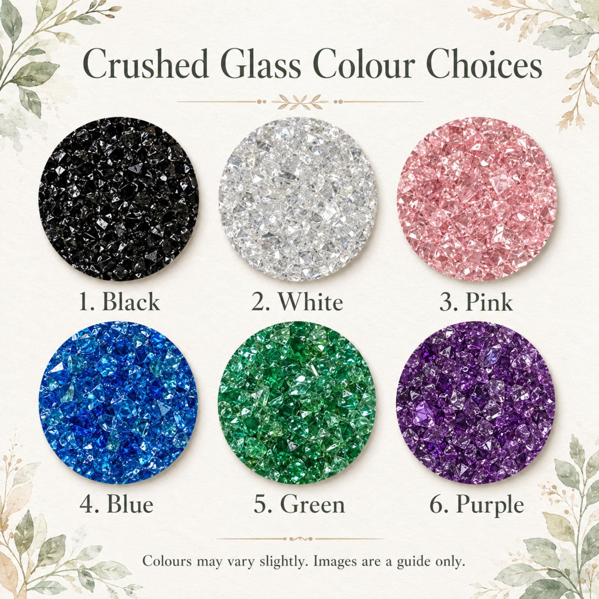 Necklace for Women, Sterling Silver Oval Pendant, Choice of Colour, Optional Chain, Sparkly Gift for Her. Crushed Glass
