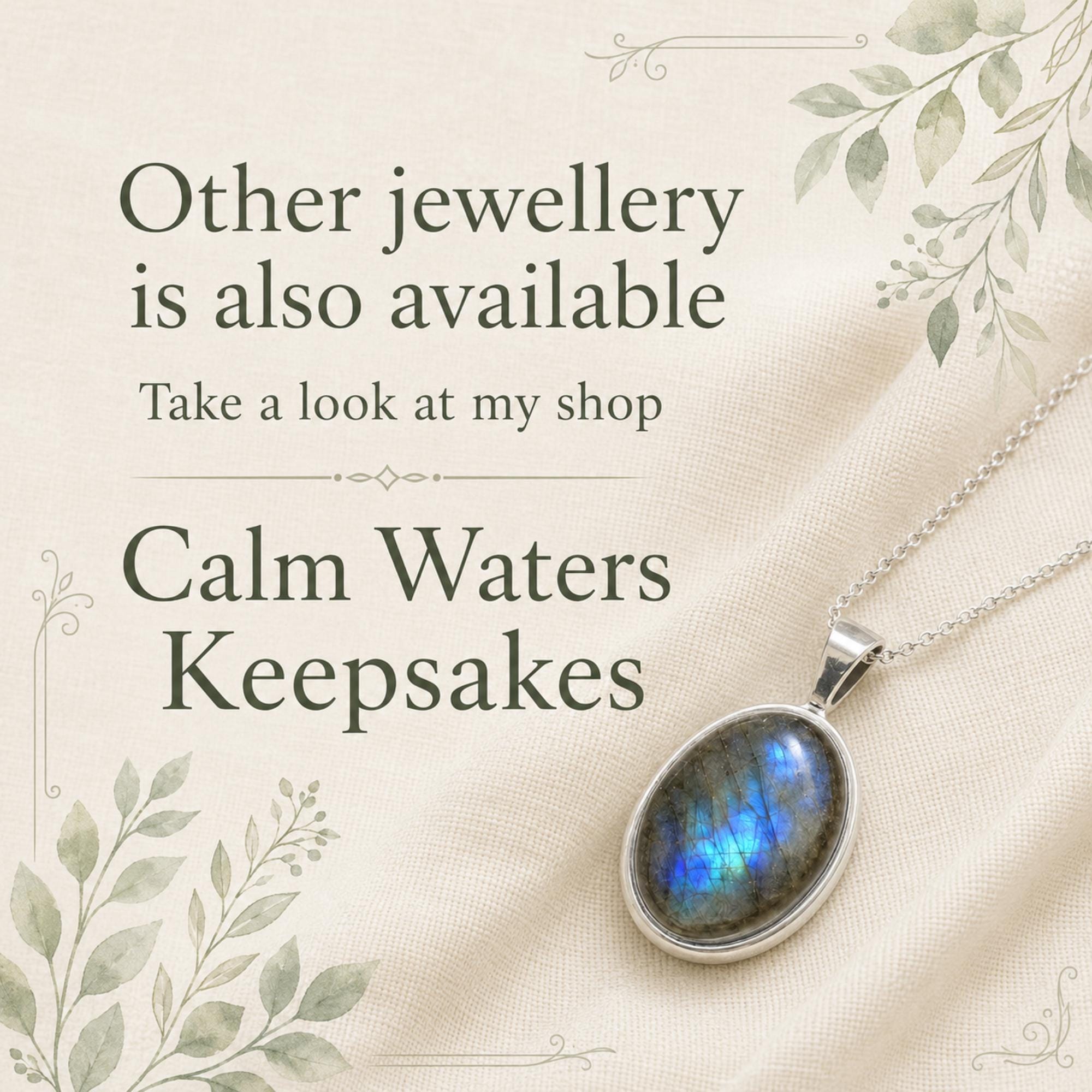 Oval Labradorite Sterling Silver Pendant Necklace, Natural Gemstone Jewelry