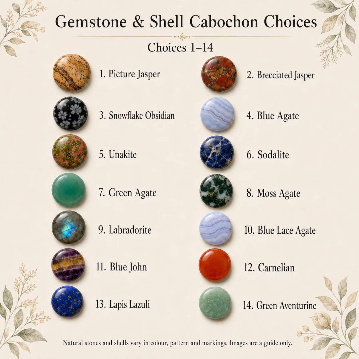 Natural Gemstone Sterling Silver Ring – Choice of Stone, Sizes L–S