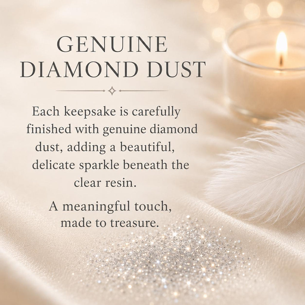 Genuine Diamond Dust Heart Pendant – Sterling Silver Sparkle Necklace, 20 x 20mm